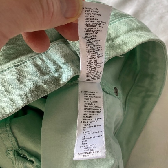 Life in Progress Peppermint Green Denim Women's Straight Leg Jeans Size 26 - Picture 8 of 12